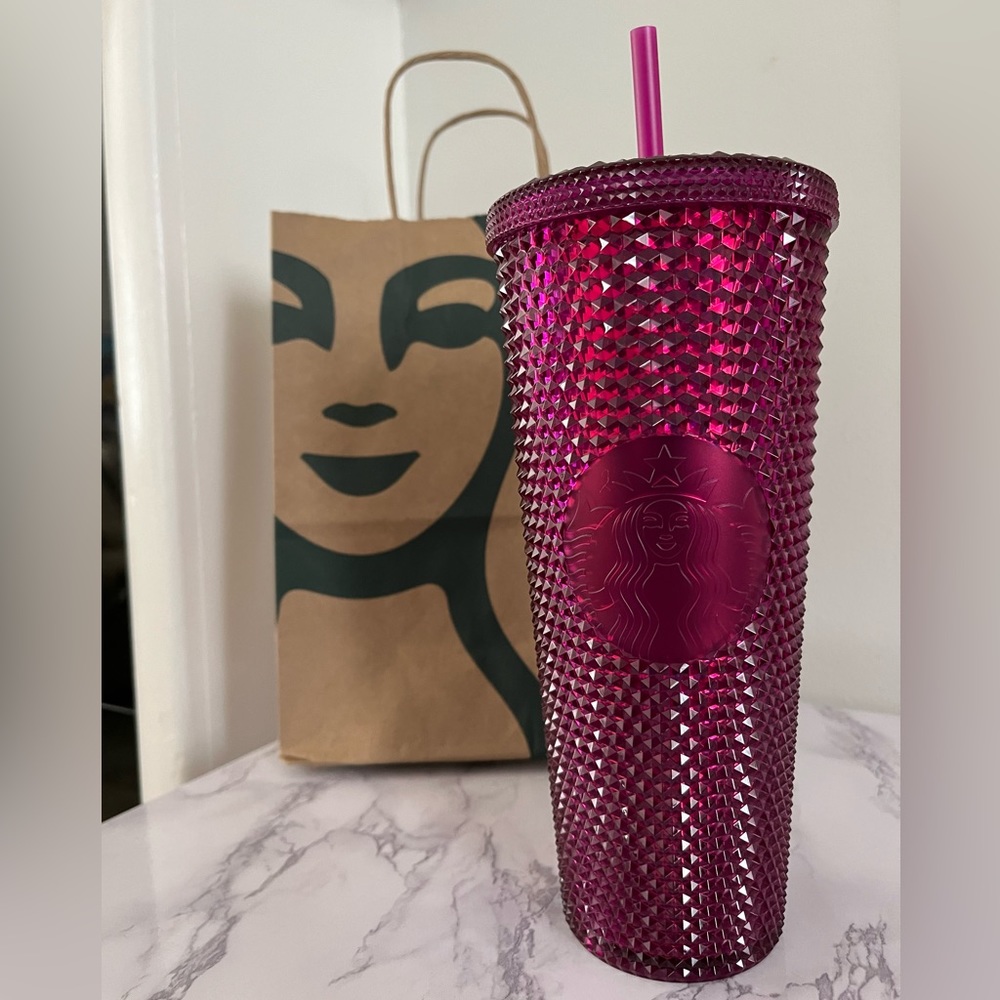 Starbucks Berry Bling Pink Studded Tumbler | Venti Collectible Cold Cup NWT